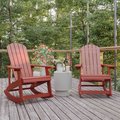 Flash Furniture White Poly Resin Adirondack Rocking Chairs, 2PK JJ-C14705-RED-2-GG